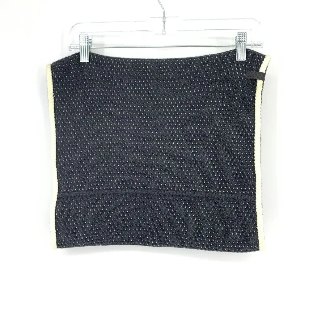 Ivivva Girls One Size OS Dream Embracer Neck Scarf Knit Reversible Black Gray